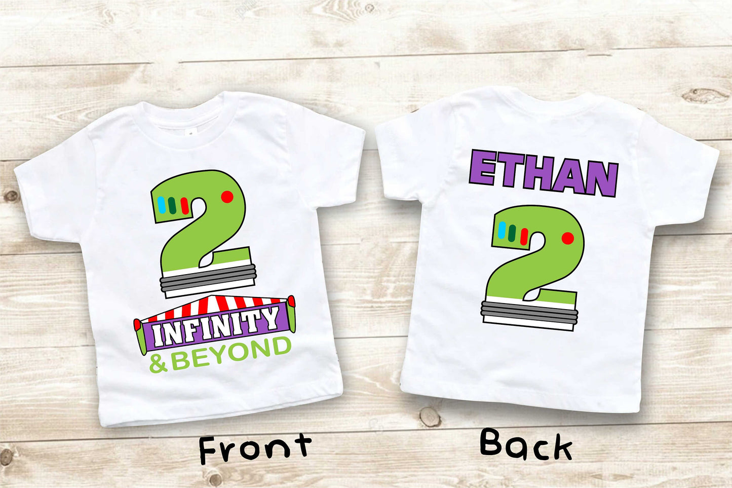 Two Infinity Birthday T Shirt, Toy theme Party, buzz lightyear Personalized shirt, Gift Birthday Shirt, family tees Custom