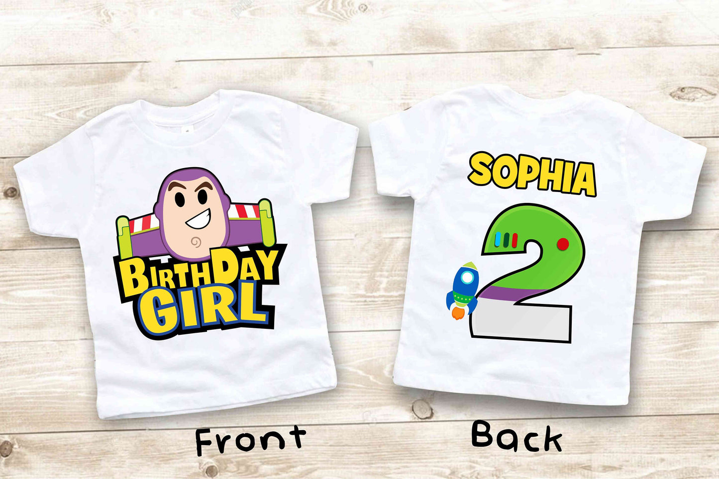 Space Birthday T Shirt, Toy Story theme Party, buzz lightyear Personalized shirt, family tees Custom