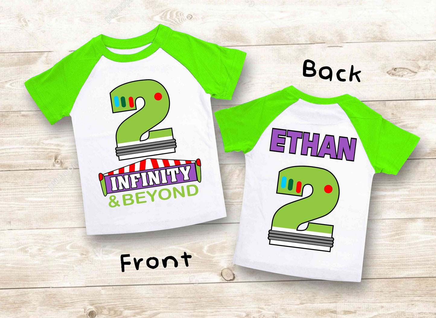 Two Infinity  Birthday T Shirt,  theme Party, buzz lightyear Personalized shirt, Gift Birthday Shirt, family tees Custom