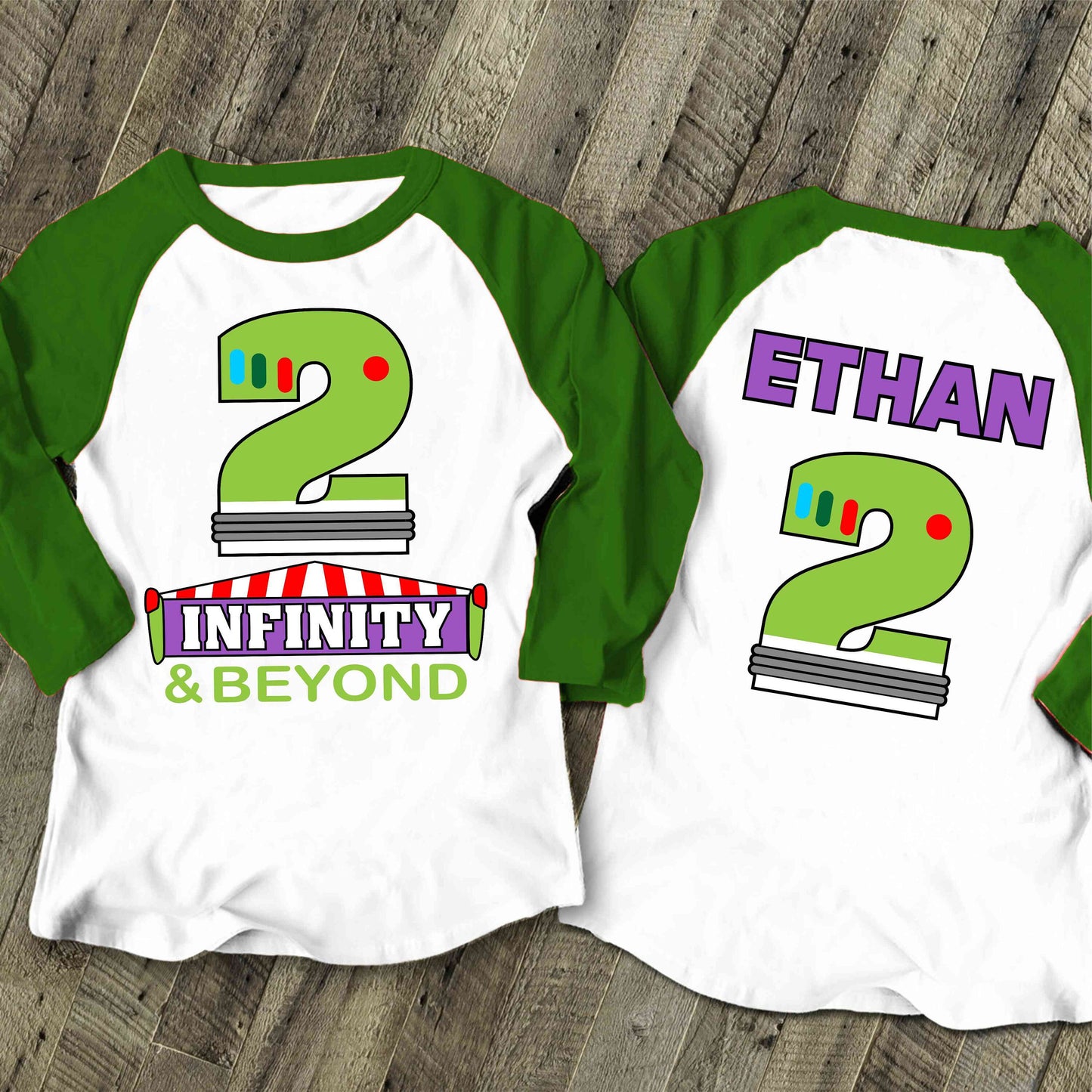 Two Infinity  Birthday T Shirt,  theme Party, buzz lightyear Personalized shirt, Gift Birthday Shirt, family tees Custom