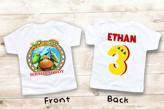 Dinosaur Train Birthday T Shirt, Dinosaur Personalized shirt, Family tees Custom