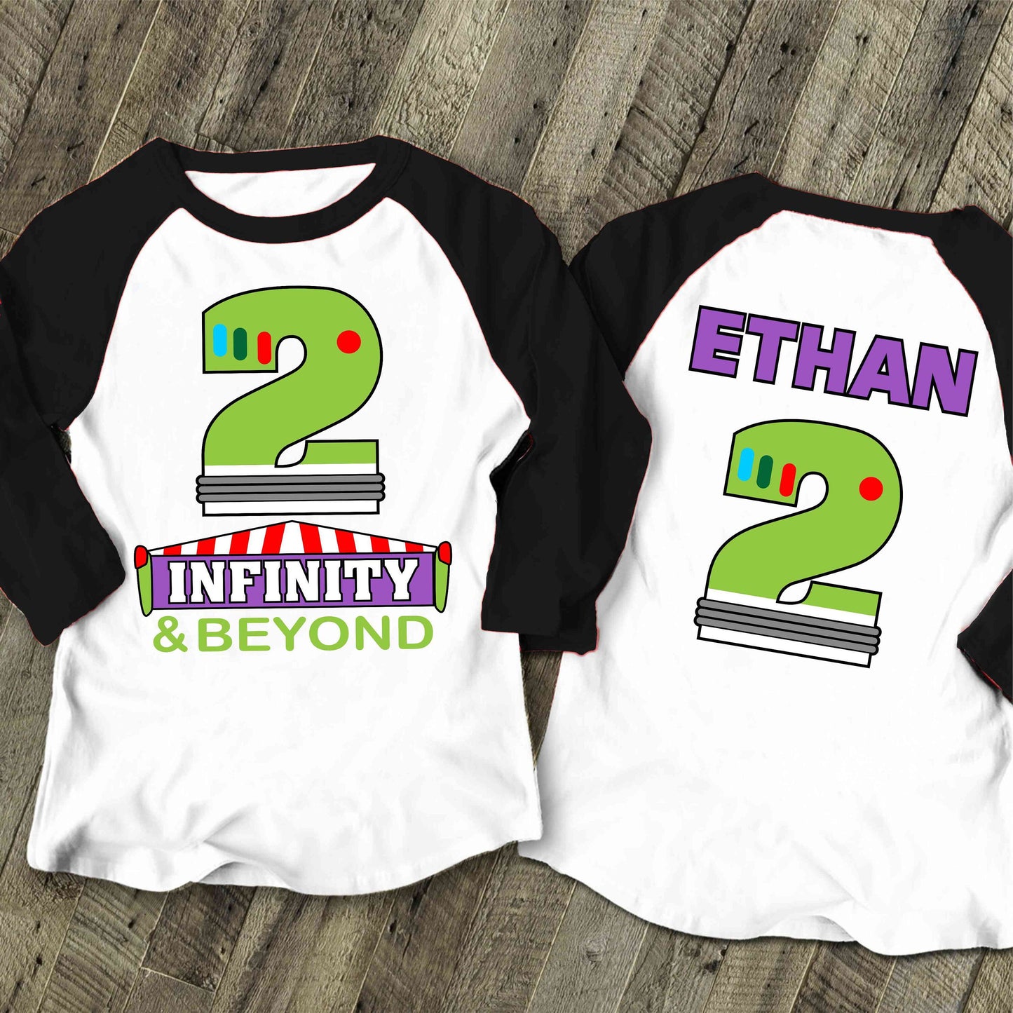 Two Infinity  Birthday T Shirt,  theme Party, buzz lightyear Personalized shirt, Gift Birthday Shirt, family tees Custom