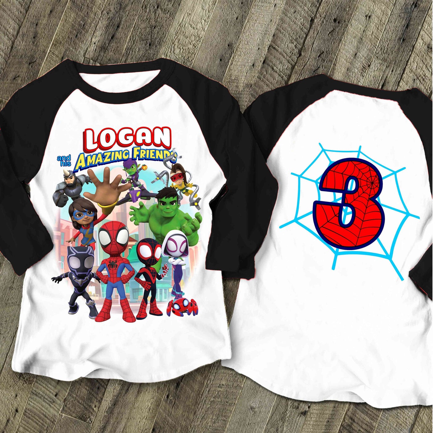 Spiderman Inspired Birthday T Shirt, Spidey & His friends theme Party, Gift Birthday Shirt, family tees Custom