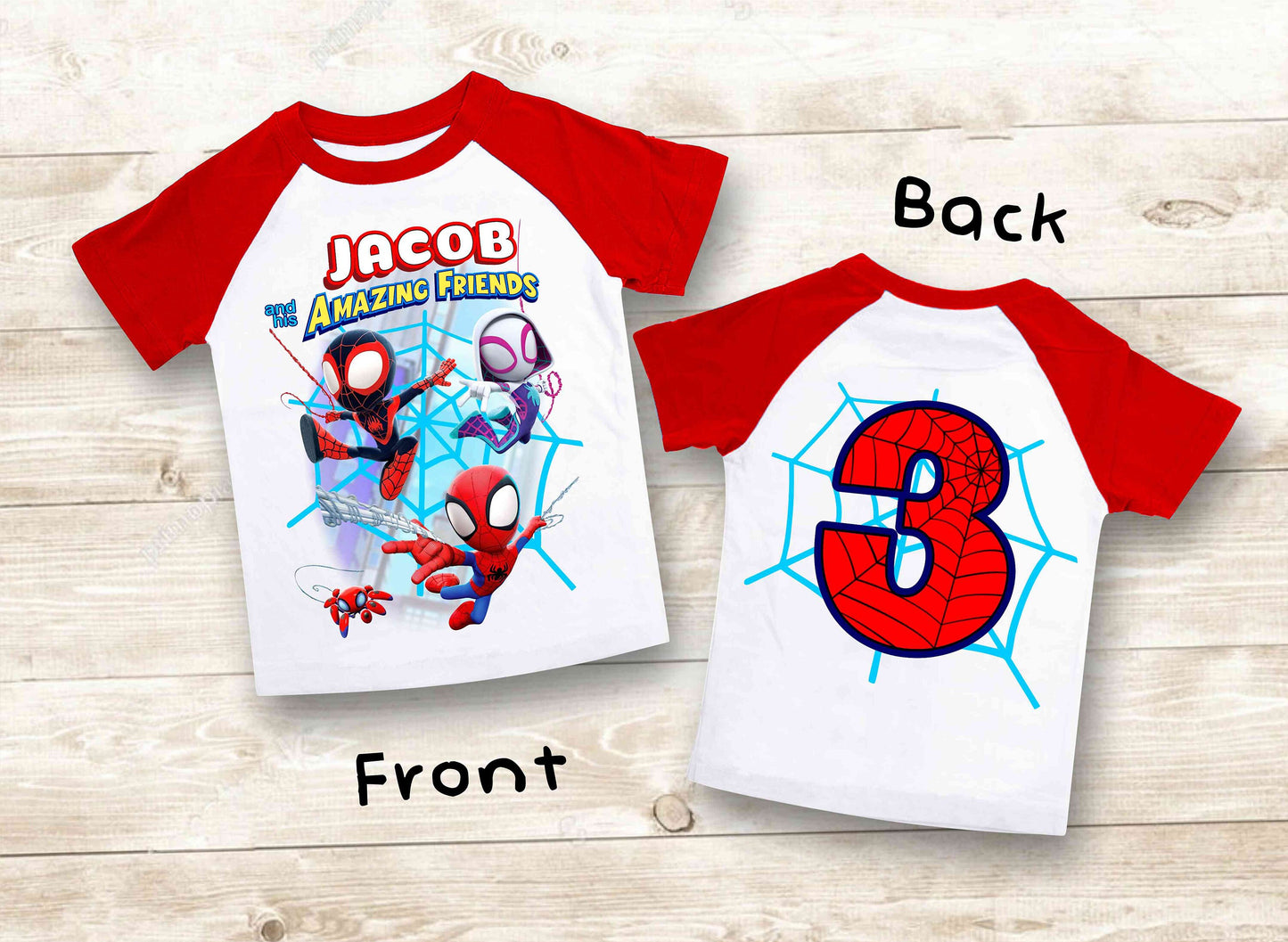 Spiderman Inspired Birthday T Shirt, Spidey & His friends theme Party, Gift Birthday Shirt, family tees Custom