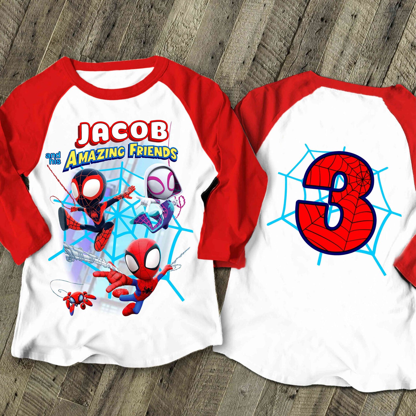 Spiderman Inspired Birthday T Shirt, Spidey & His friends theme Party, Gift Birthday Shirt, family tees Custom