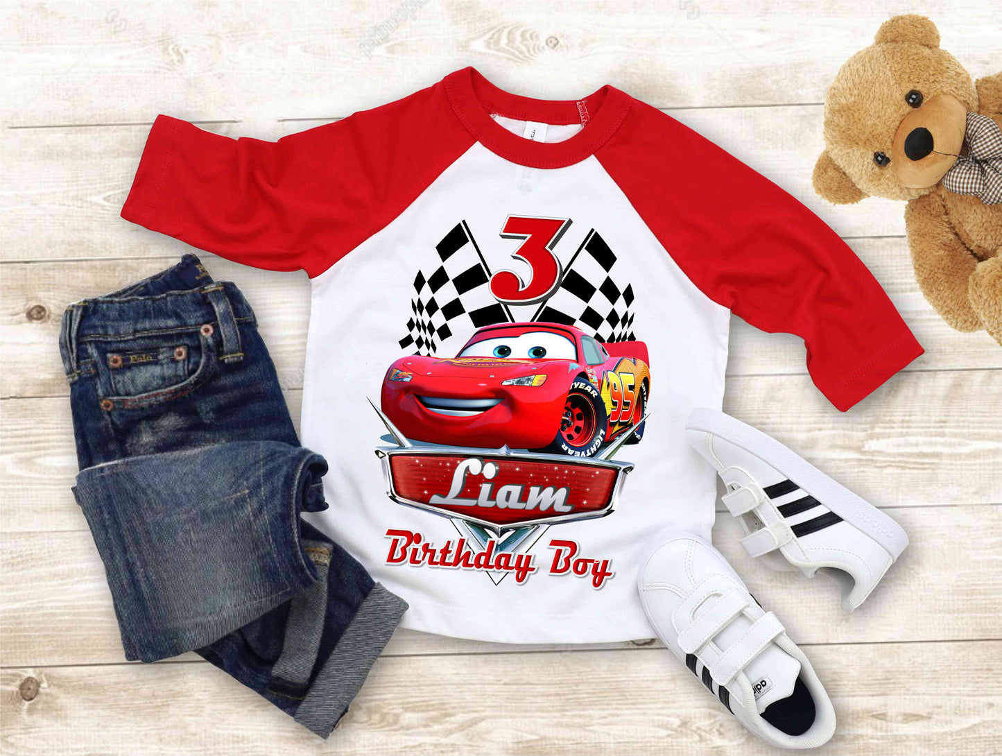 Cars Birthday T Shirt, Lightning Mcqueen theme Party, Gift Birthday Shirt, family tees Custom