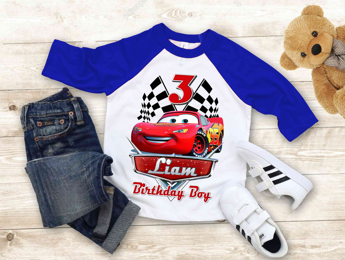 Cars Birthday T Shirt, Lightning Mcqueen theme Party, Gift Birthday Shirt, family tees Custom
