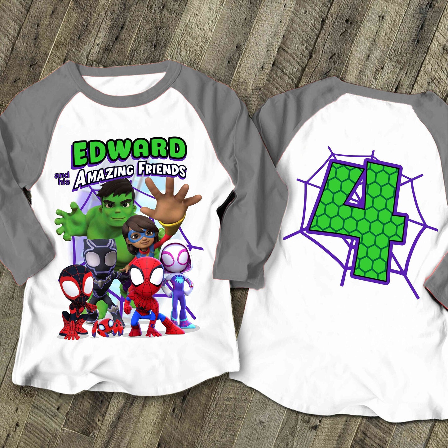 Spiderman Inspired Birthday T Shirt, Spidey & His friends theme Party, Gift Birthday Shirt, family tees Custom