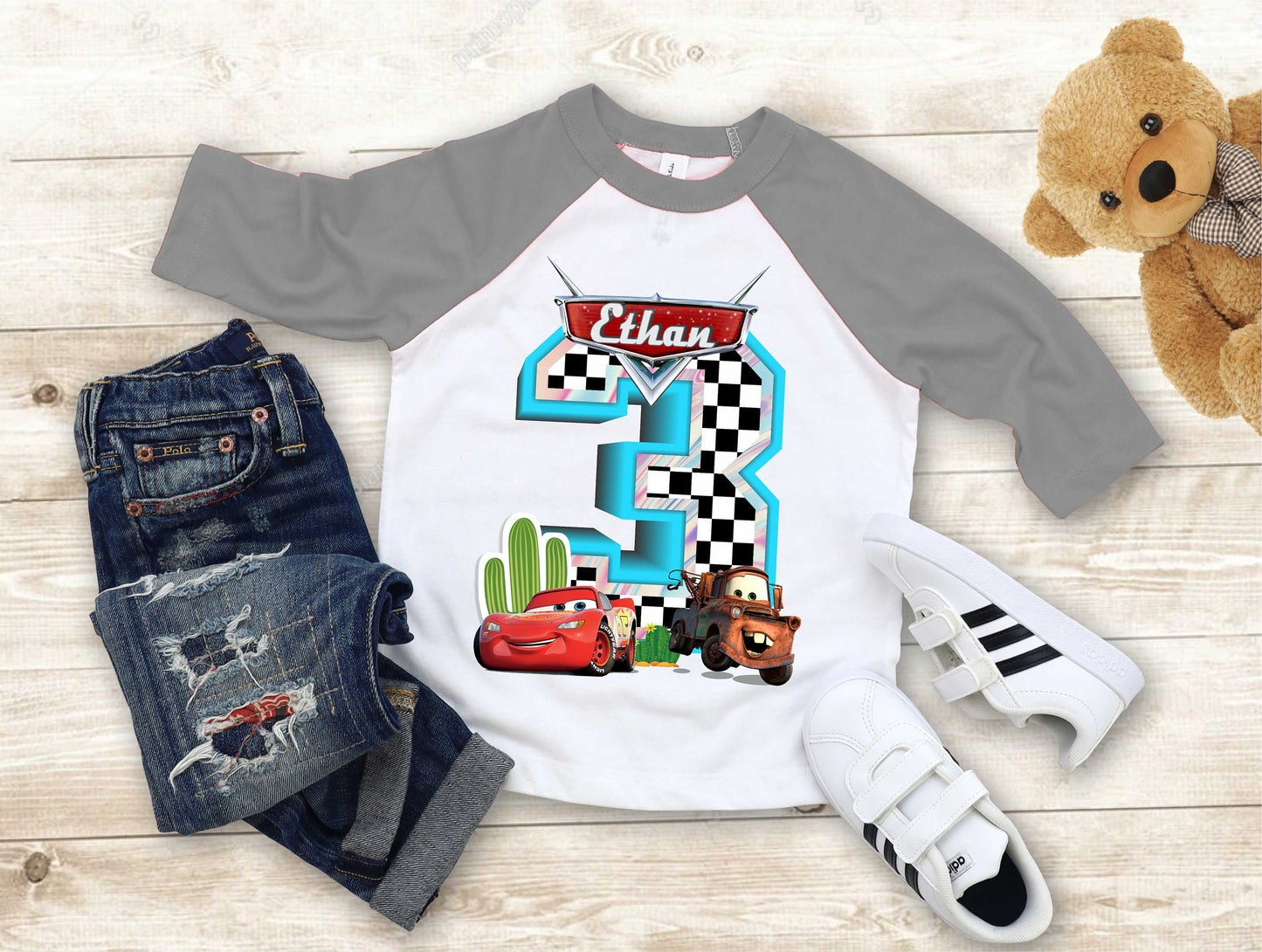 Cars Birthday T Shirt, Lightning Mcqueen theme Party, Gift Birthday Shirt, family tees Custom