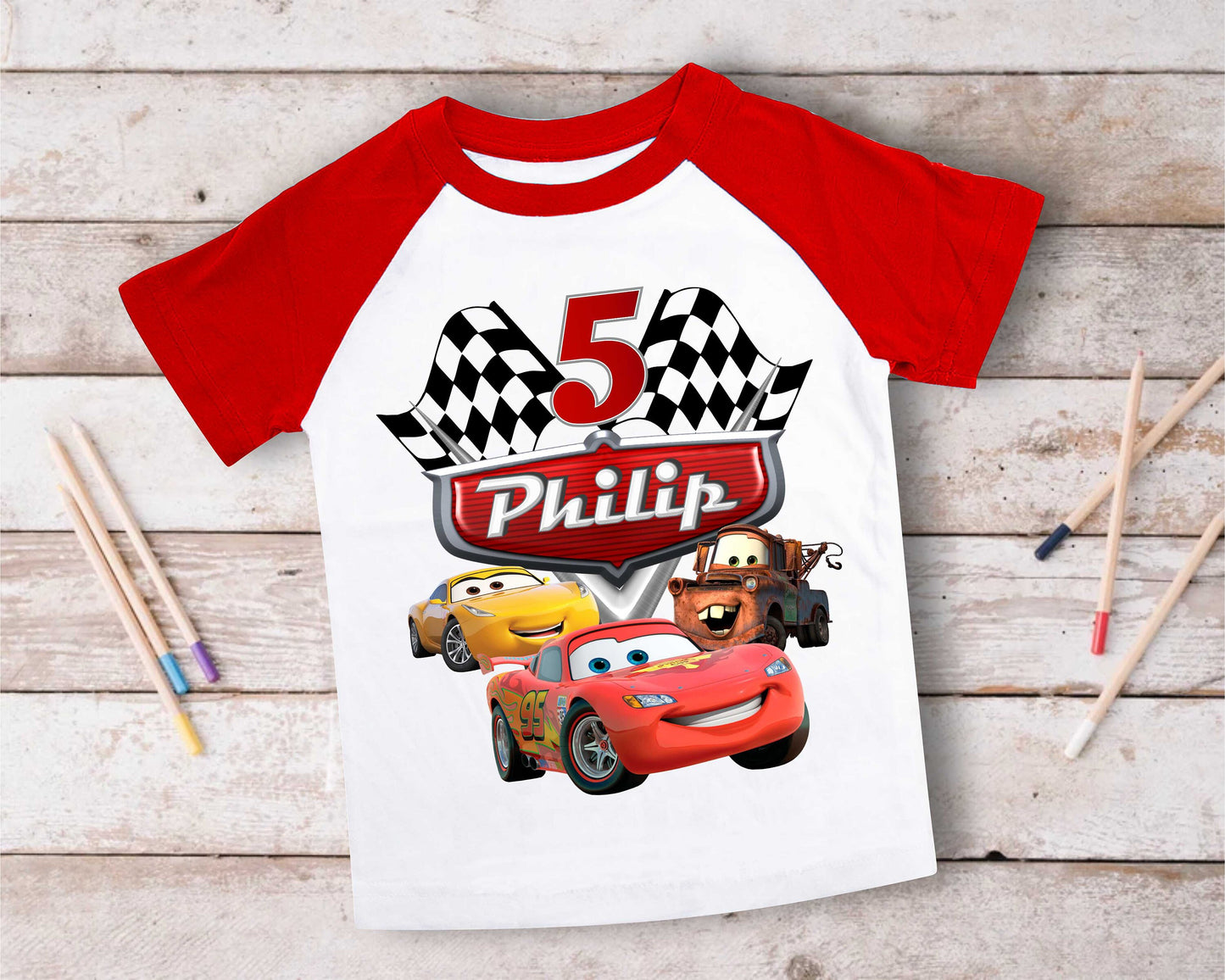 Cars Birthday T Shirt, Lightning Mcqueen theme Party, Gift Birthday Shirt, family tees Custom
