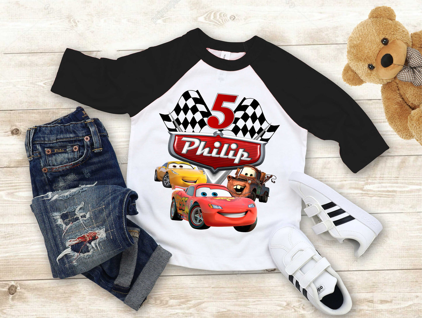 Cars Birthday T Shirt, Lightning Mcqueen theme Party, Gift Birthday Shirt, family tees Custom