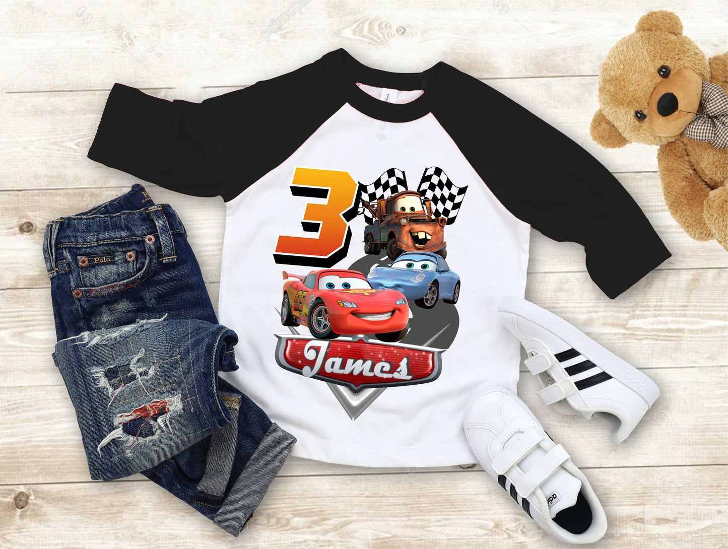 Cars Birthday T Shirt, Lightning Mcqueen theme Party, Gift Birthday Shirt, family tees Custom