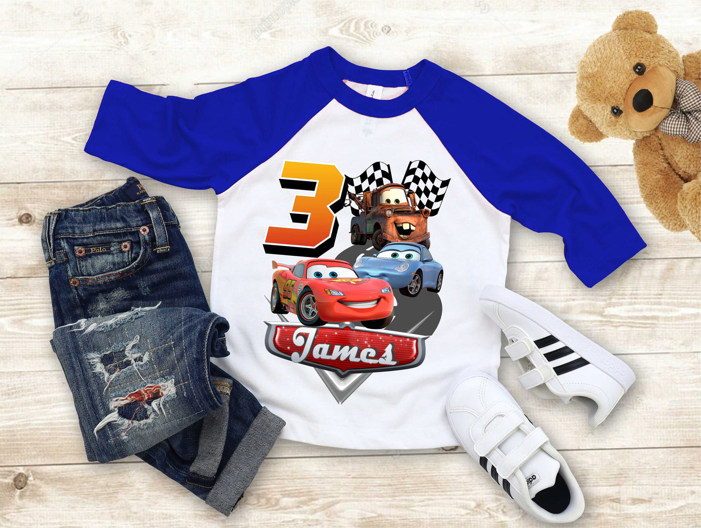 Cars Birthday T Shirt, Lightning Mcqueen theme Party, Gift Birthday Shirt, family tees Custom