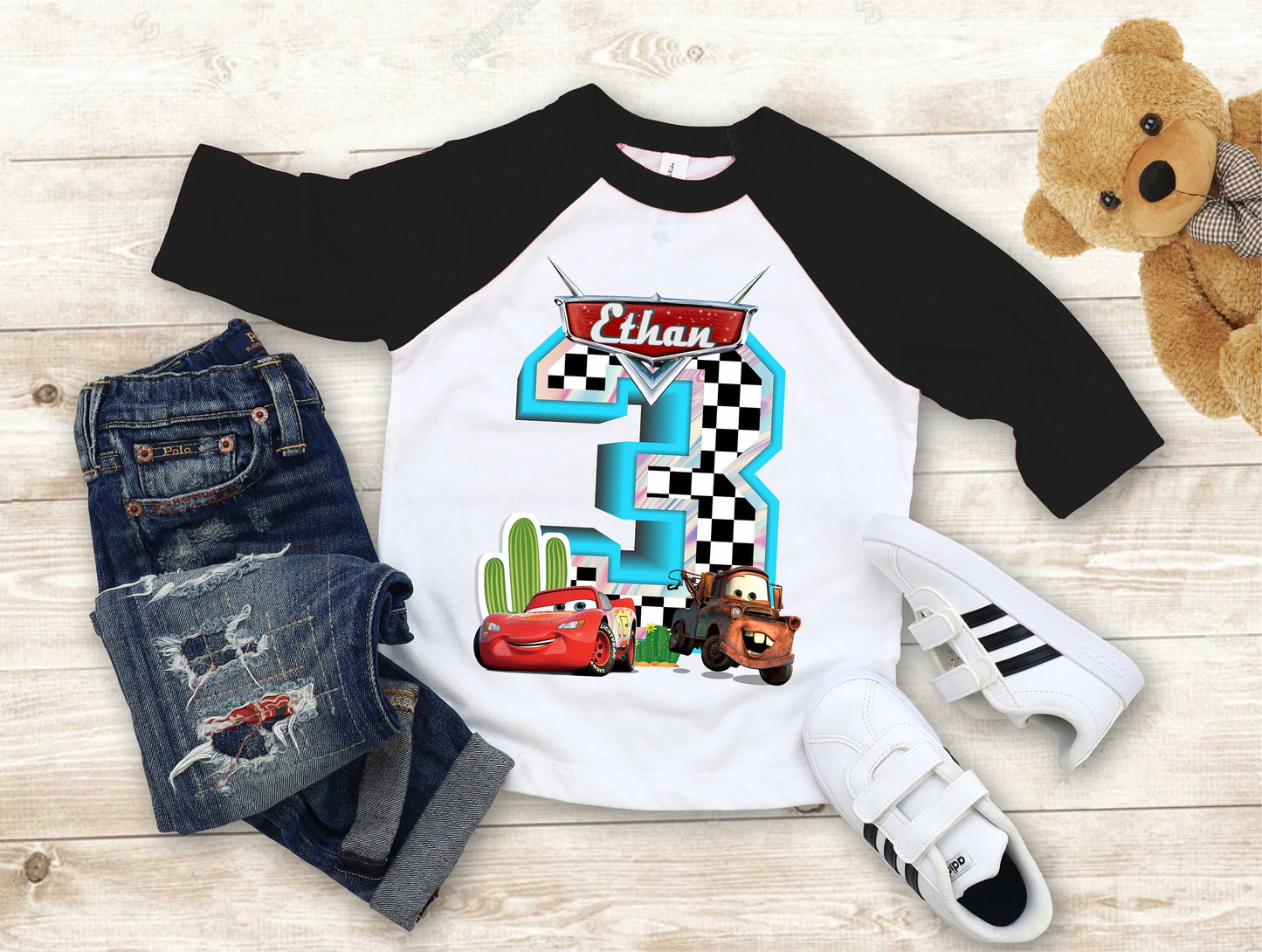 Cars Birthday T Shirt, Lightning Mcqueen theme Party, Gift Birthday Shirt, family tees Custom