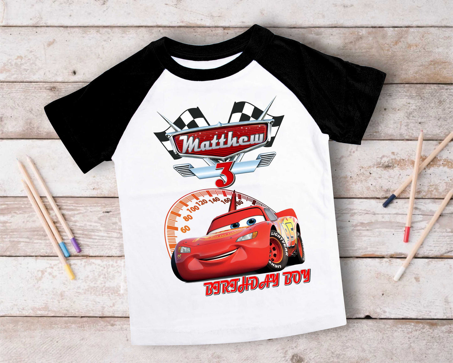 Cars Birthday T Shirt, Lightning Mcqueen theme Party, Gift Birthday Shirt, family tees Custom