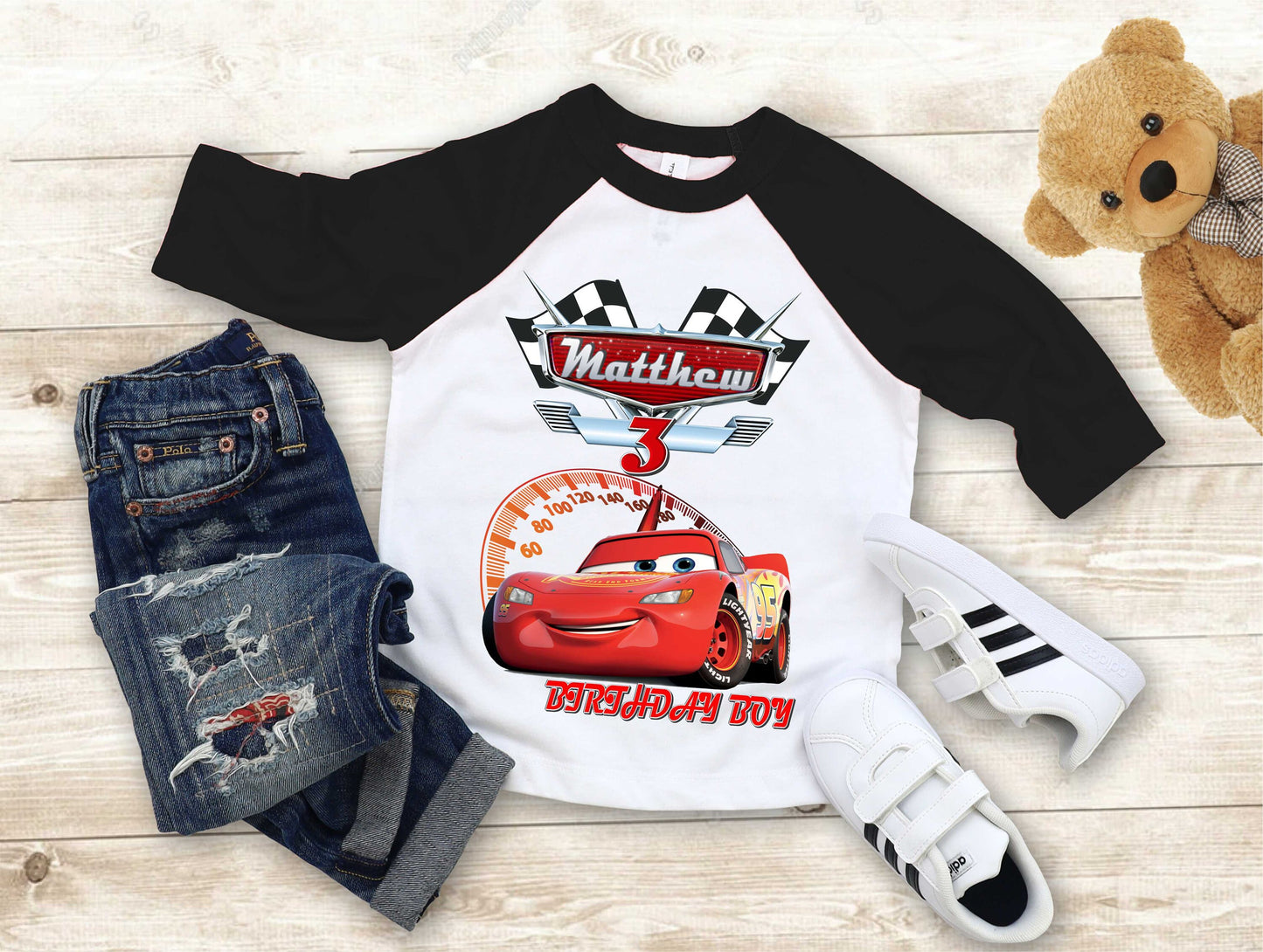 Cars Birthday T Shirt, Lightning Mcqueen theme Party, Gift Birthday Shirt, family tees Custom
