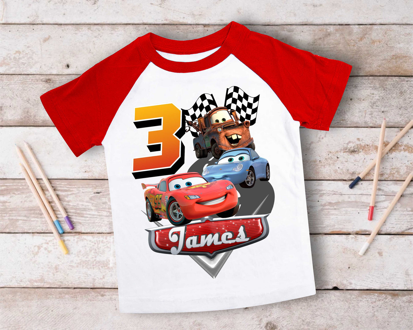 Cars Birthday T Shirt, Lightning Mcqueen theme Party, Gift Birthday Shirt, family tees Custom