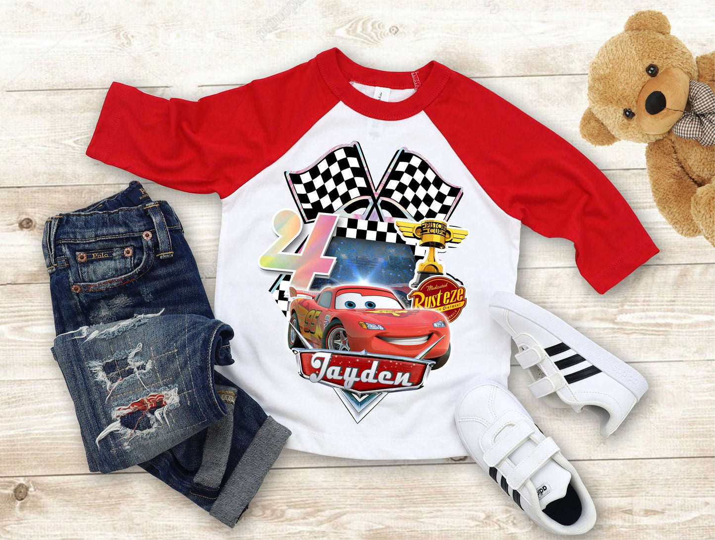 Cars Birthday T Shirt, Lightning Mcqueen theme Party, Gift Birthday Shirt, family tees Custom