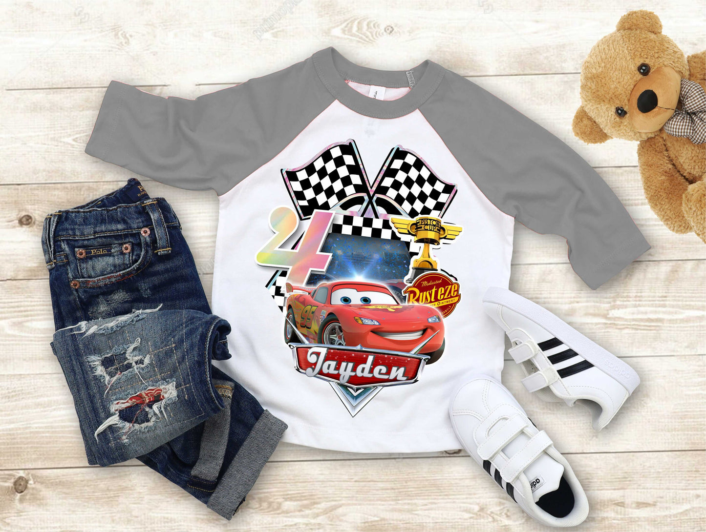 Cars Birthday T Shirt, Lightning Mcqueen theme Party, Gift Birthday Shirt, family tees Custom