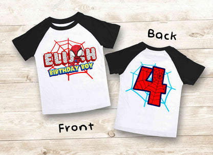 Spiderman Inspired Birthday T Shirt, Spidey & His friends theme Party, Gift Birthday Shirt, family tees Custom