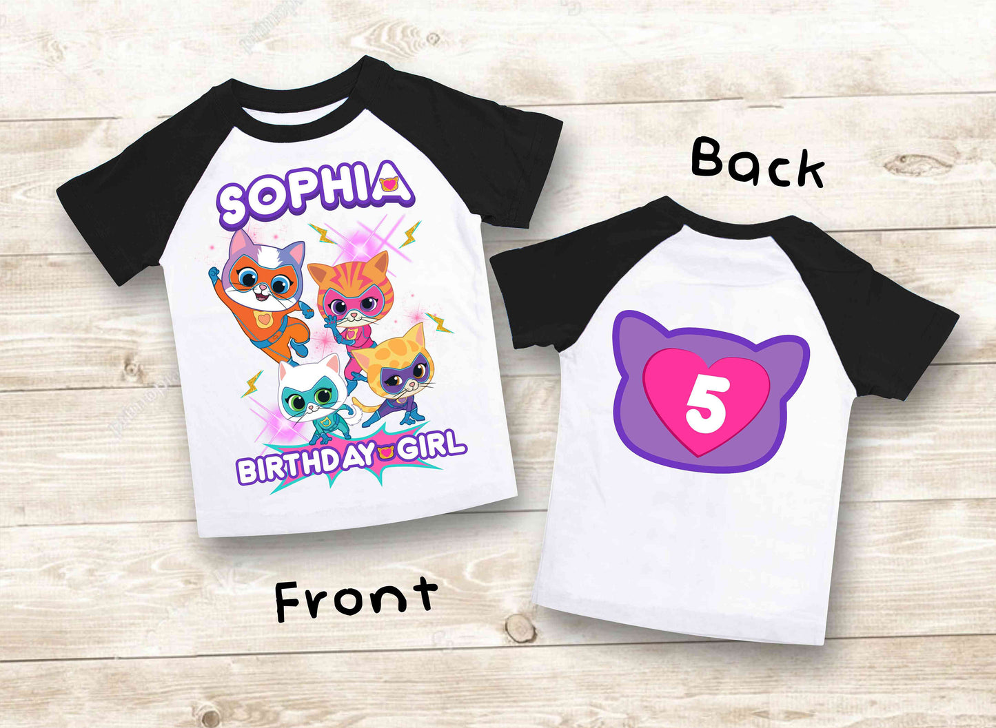 Super Kitties Inspired Birthday T Shirt, Super Kitties Party theme, Personalized shirt kids, Gift Birthday Shirt, family tees Custom