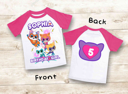 Super Kitties Inspired Birthday T Shirt, Super Kitties Party theme, Personalized shirt kids, Gift Birthday Shirt, family tees Custom
