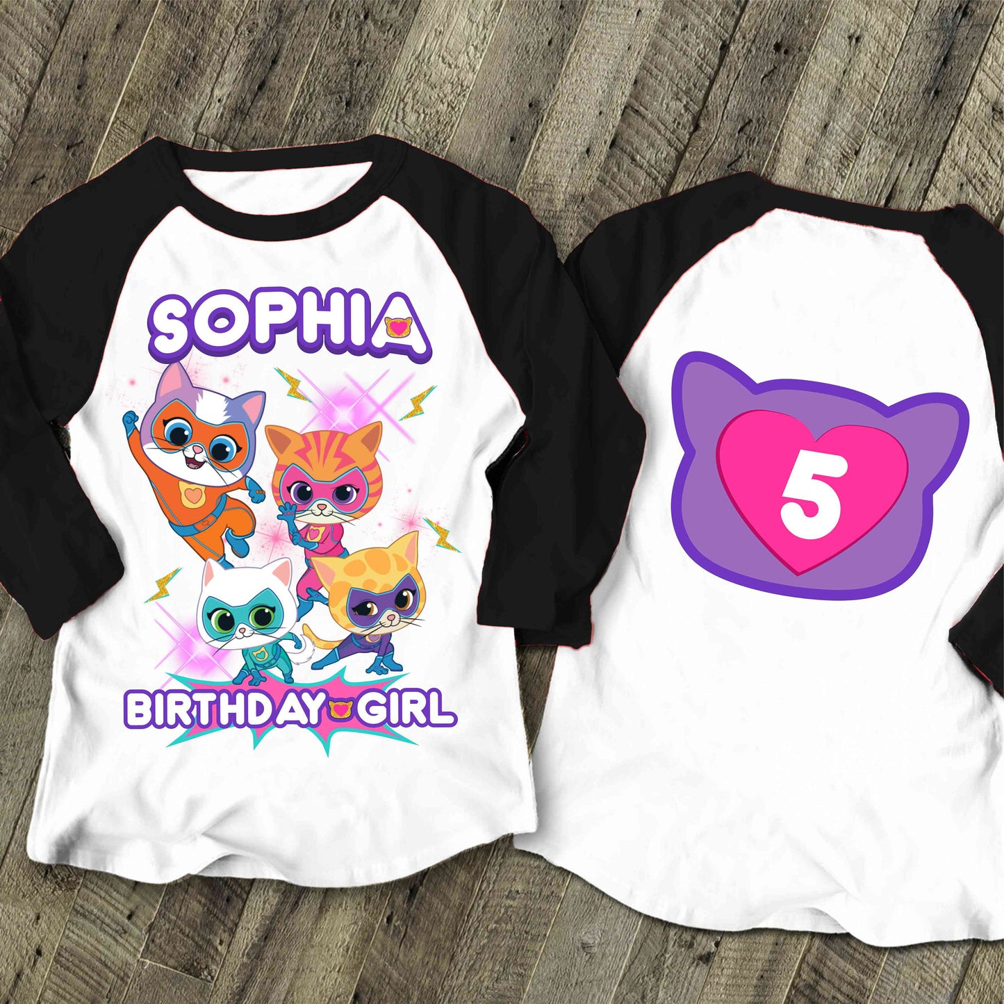 Super Kitties Inspired Birthday T Shirt, Super Kitties Party theme, Personalized shirt kids, Gift Birthday Shirt, family tees Custom